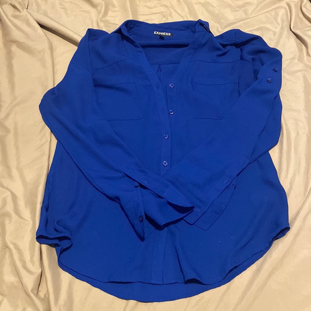 Express Royal Blue Dress Shirt